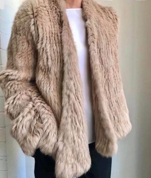 Rabbit Fur Jacket - Mocha