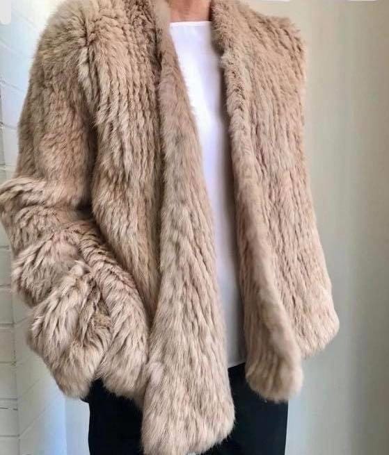 Rabbit Fur Jacket - Mocha