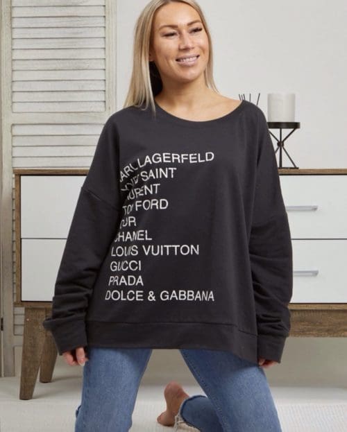 Designer Snob Sweater - Black