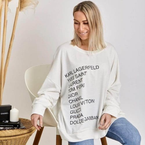 Designer Snob Sweater - White