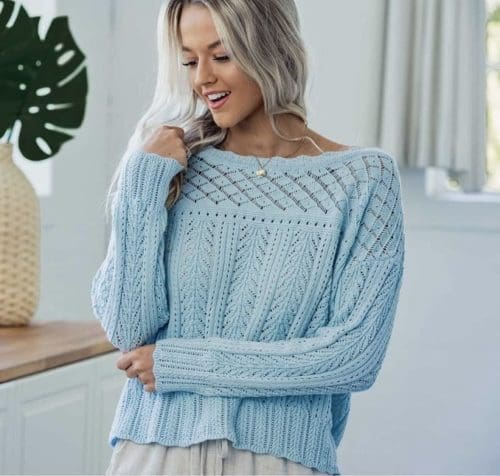 Amelia Knit - Baby Blue