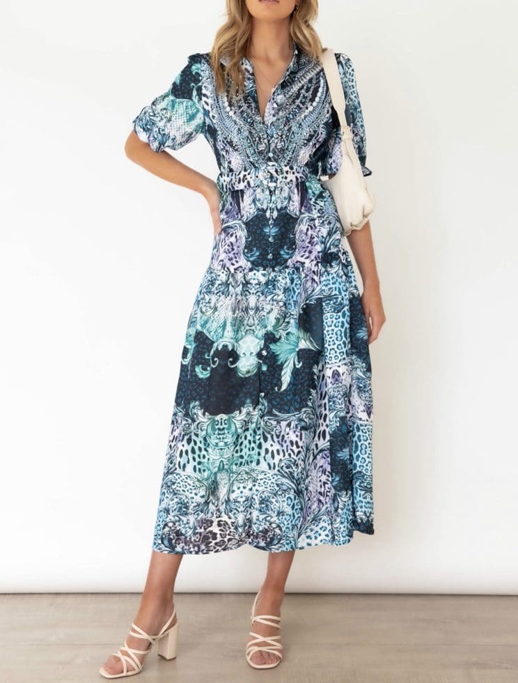 Embellished Teal Maxi