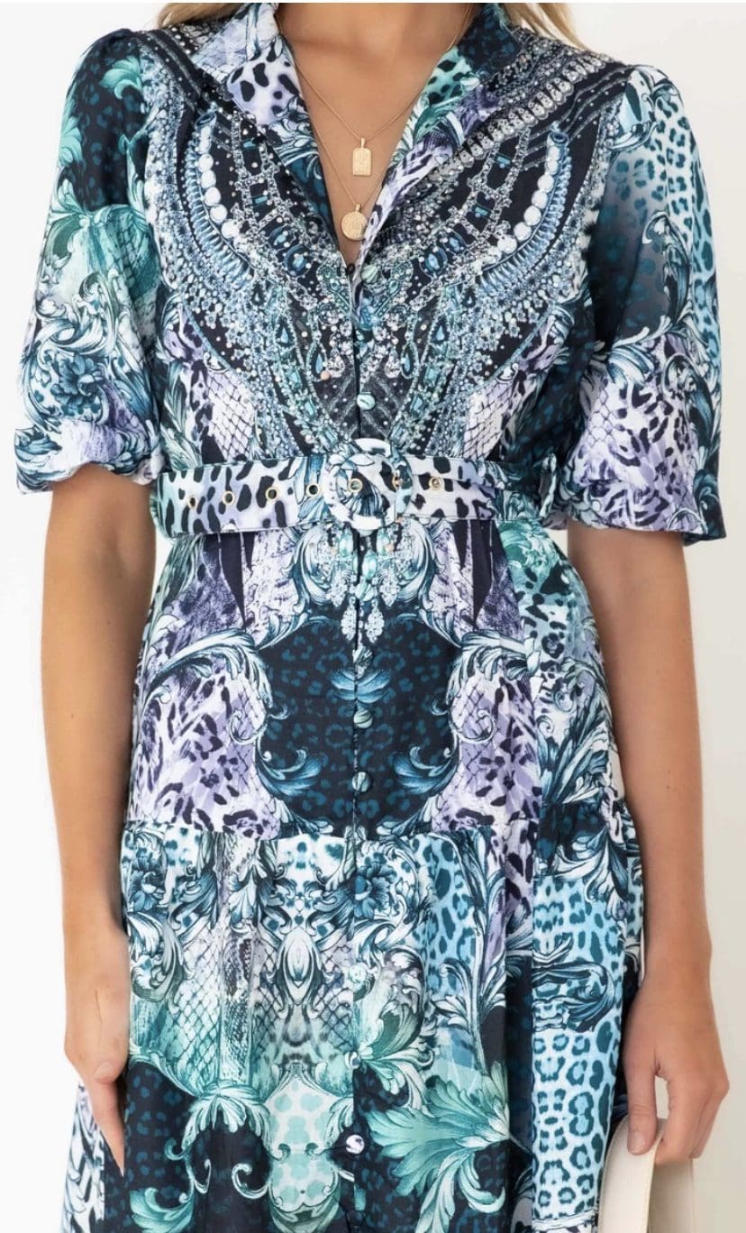 Embellished Teal Maxi - Image 2