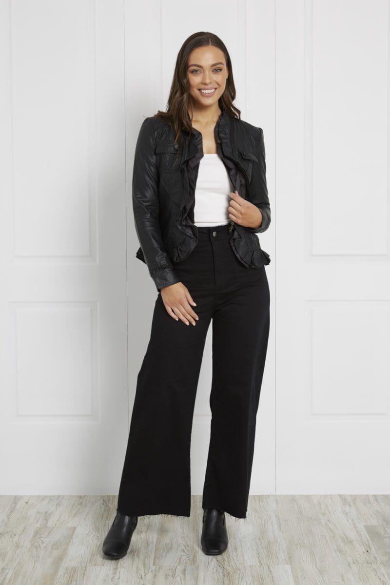 Ella Frill Jacket - Black - Image 2