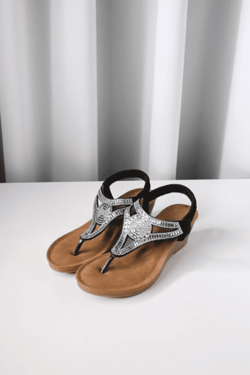 Sienna Wedge Sandal - Black