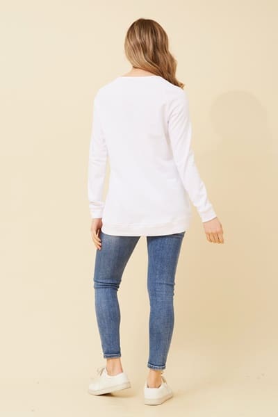 1983 Vintage Embellished Sweater - White - Image 4