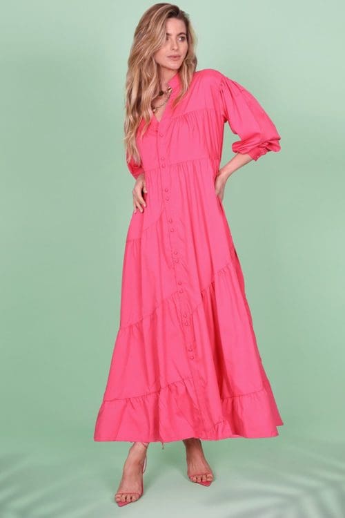 Volume Tiered Maxi - Fuchsia
