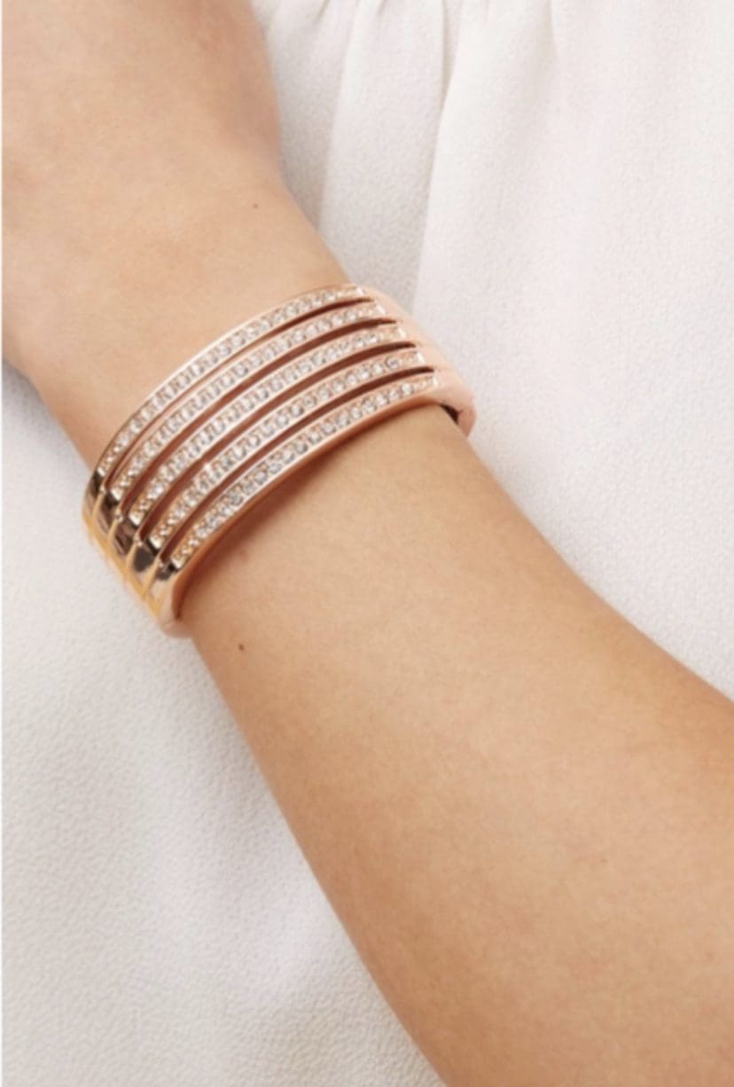 Diamante Bangle – Rose Gold