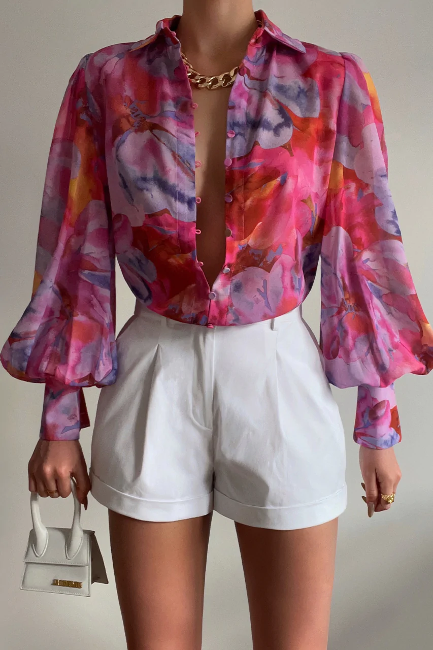 Ella Blouse - Pink Floral