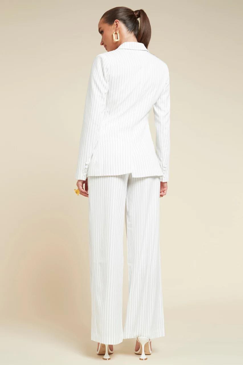 Tayla Blazer - White Pinstripe - Image 5