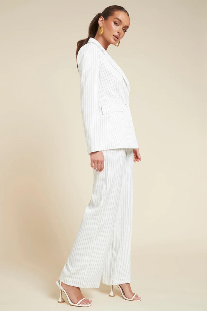 Tayla Blazer - White Pinstripe - Image 4