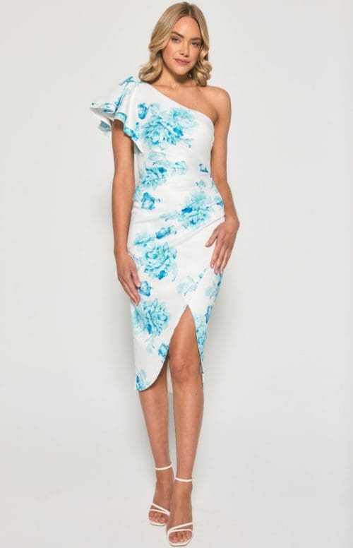 Eliza One-Shoulder – Baby Blue