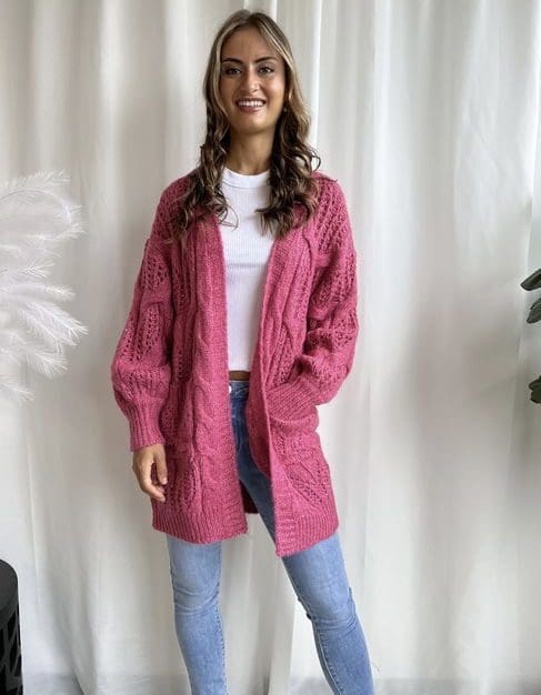 Myla Cardigan - Fuchsia