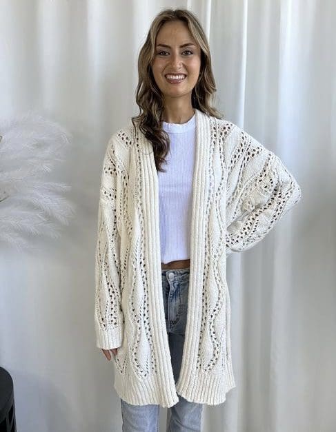 Georgia Cardigan - White