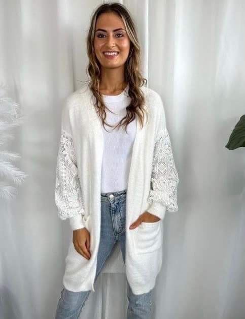 Macie Cardigan - White