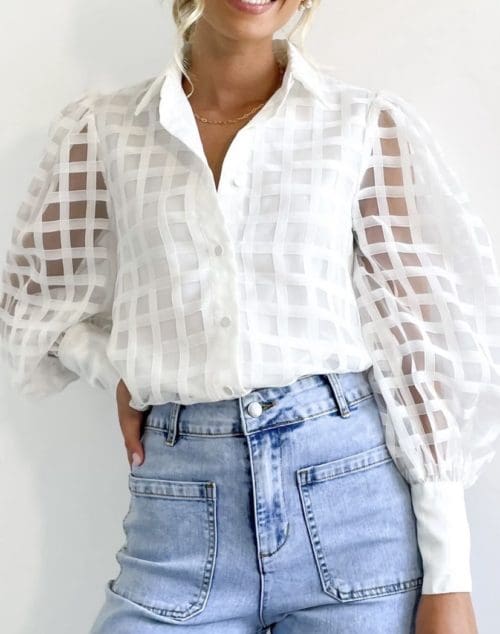 April Blouse - White