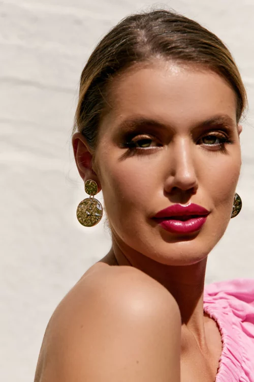 Molten Disk Earrings – Silver