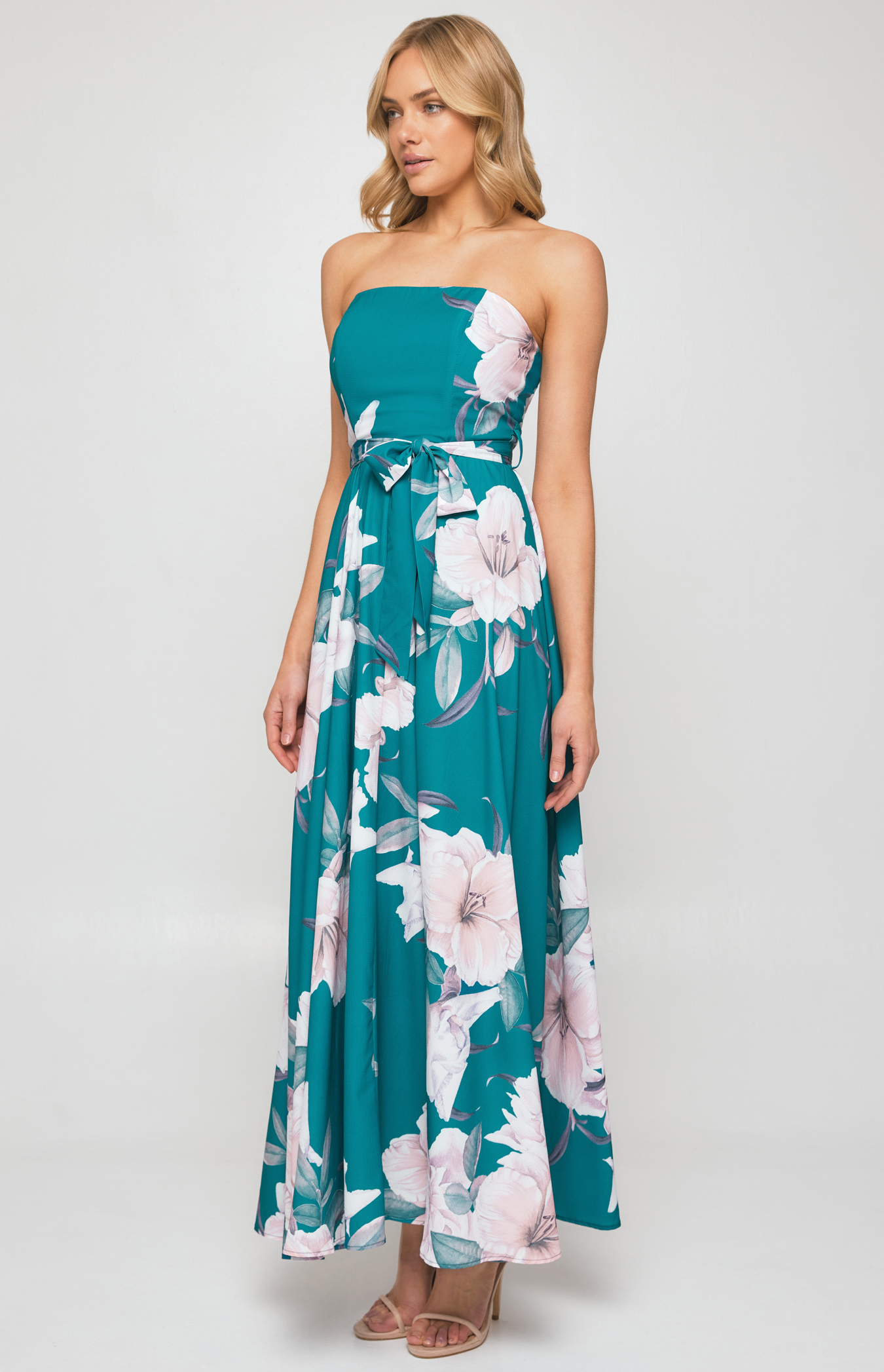 Jade Floral Maxi - Teal