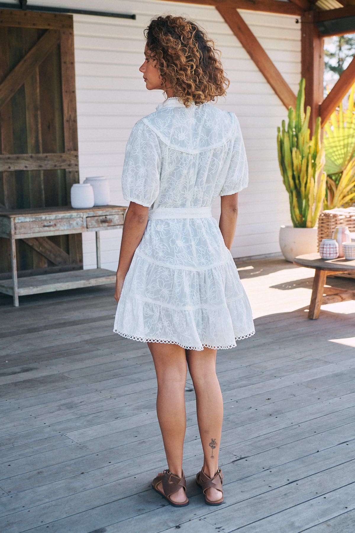 Lilah Mini Dress - White - Image 13