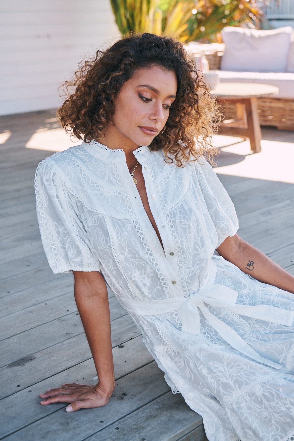 Lilah Mini Dress - White - Image 17