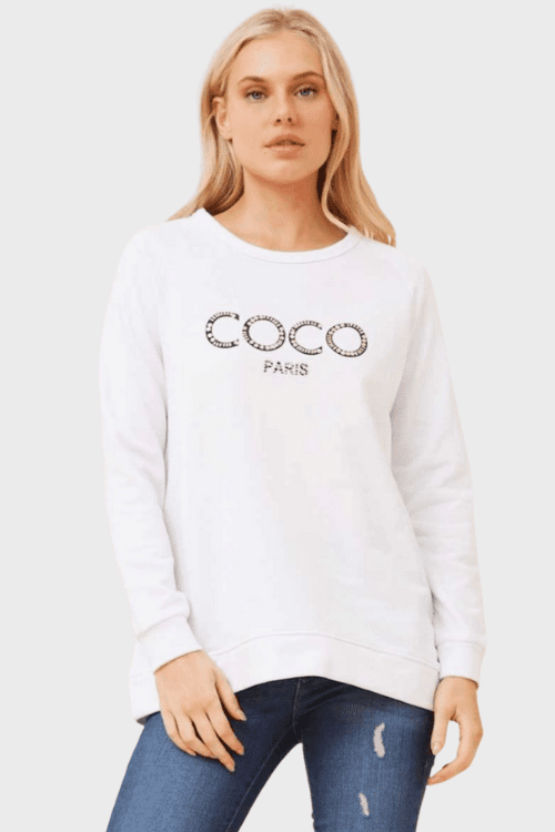 Coco Signature Paris Jersey - White