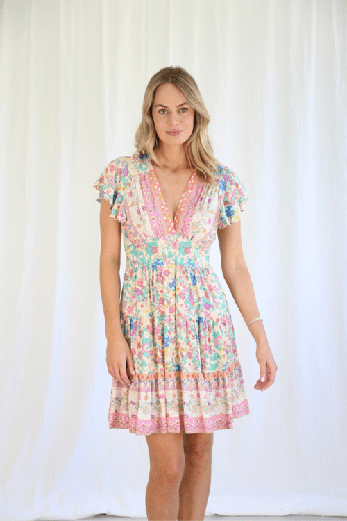 Madi Dress – Pastel Garden