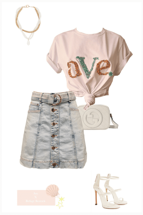 Ave Rock Tee - Multi Teal