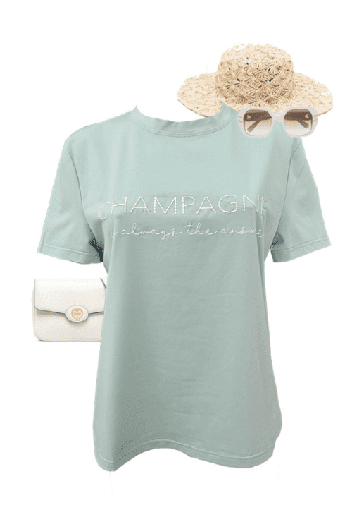 Champagne Always Tee - Mint
