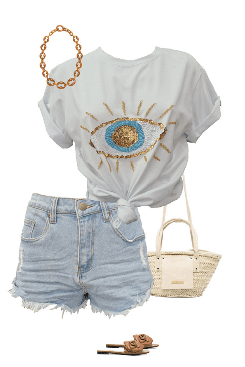 Evil Eye Tee - White