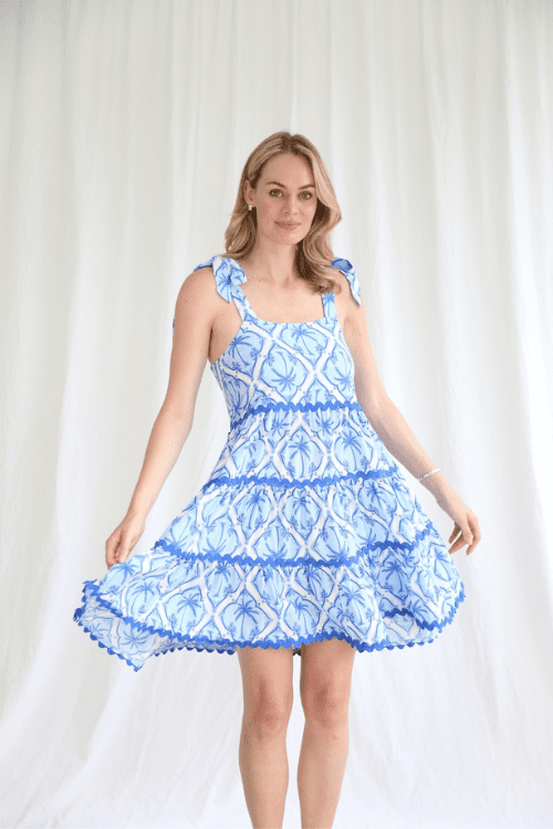 Blue Palms Scallop Mini