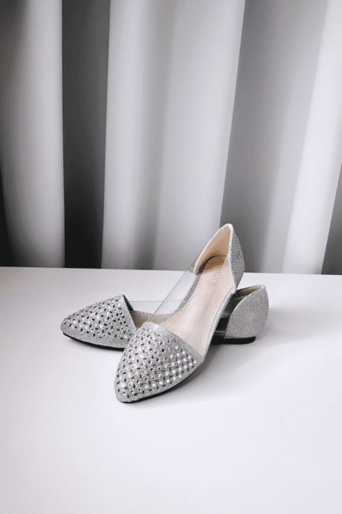 Silver sparkly shoes flats on sale
