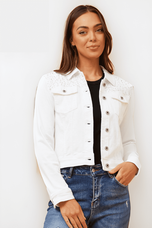 Sequin Rain Denim Jacket