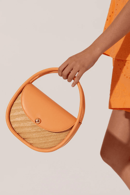 Violetta Woven Bag - Orange