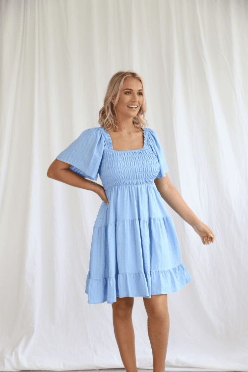 Belle Mini Dress - Blue