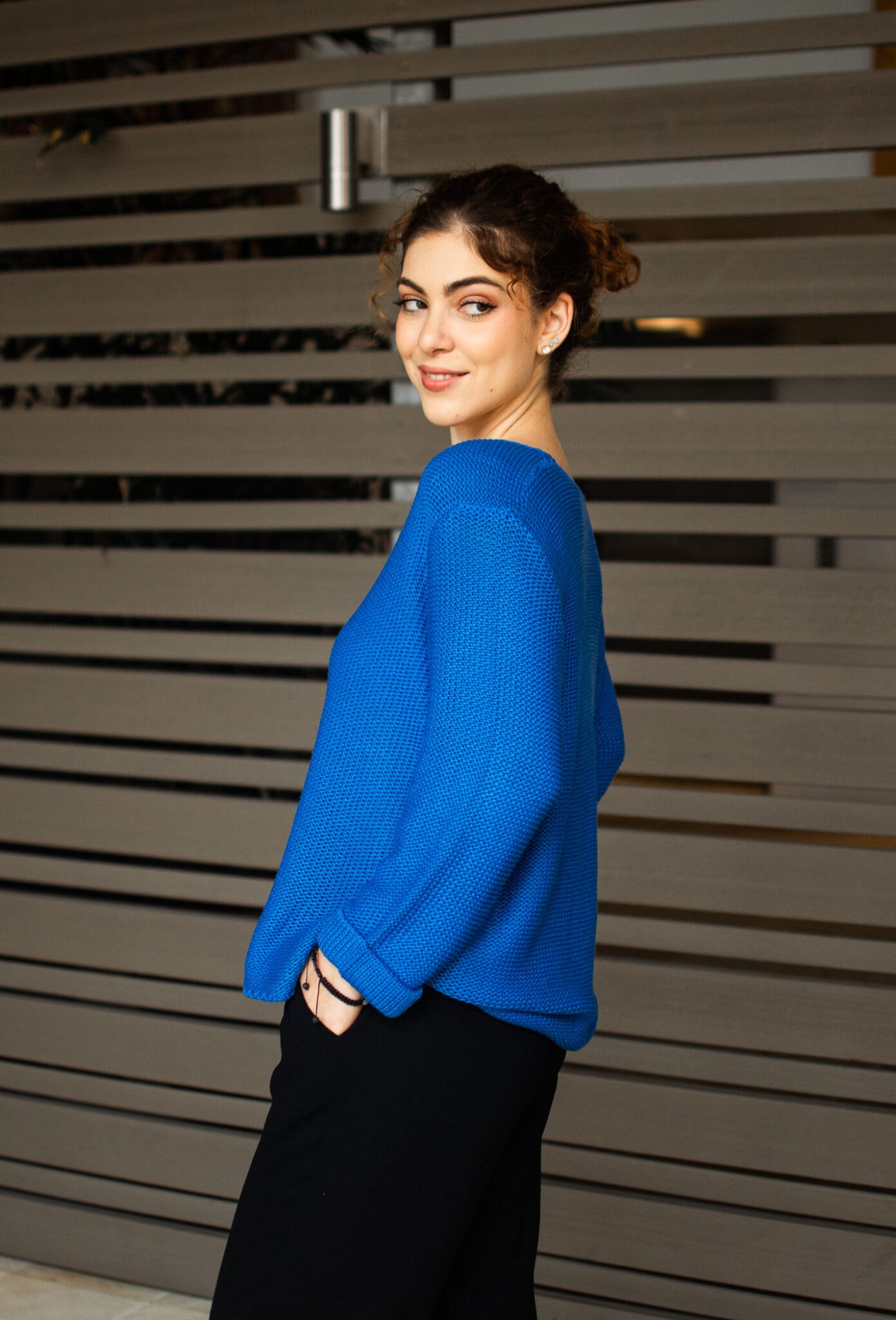 Valerie V Neck Knit – Royal Blue - Image 6