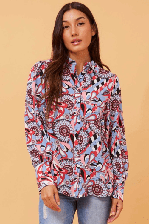 Belle Shirt - Satin Kaleidoscope