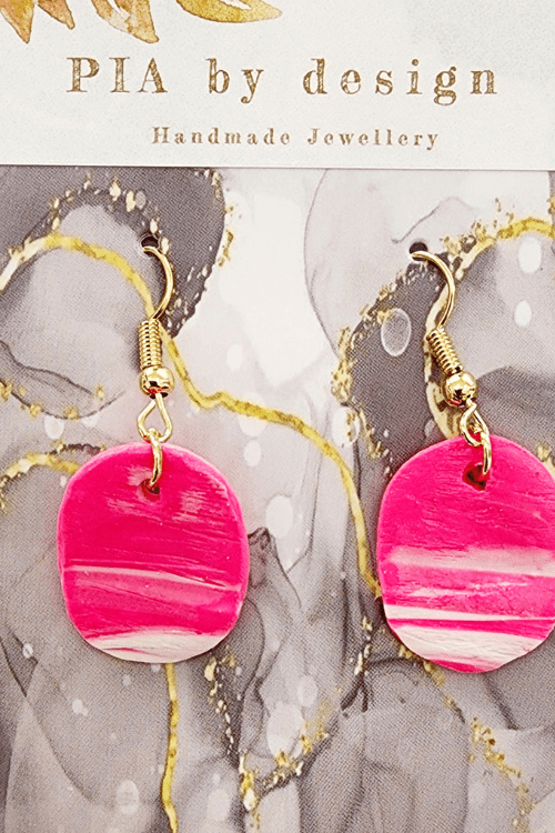 Pia Earrings - Barbie Pink
