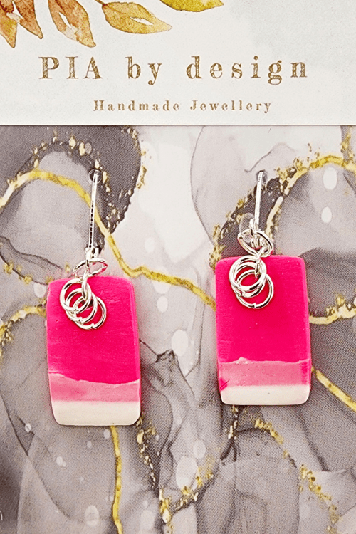 Pia Earrings - Barbie Pink - Image 2