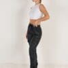 Cassie Chinos - Wet Look Black - Image 4
