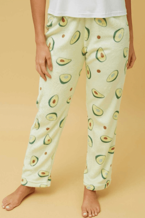 Plush Pyjama Pants - Avocado