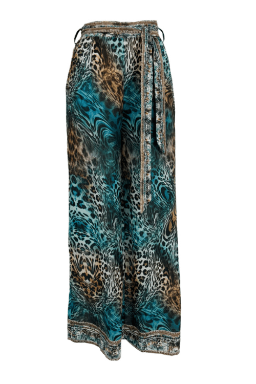 Jade Leopard Crystal Pants