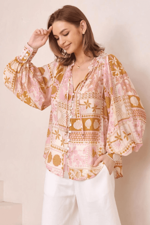 Maisie Blouse - Coastal