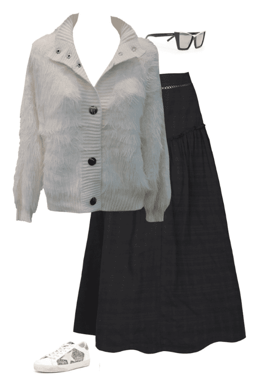 Shaggy Cardi - White