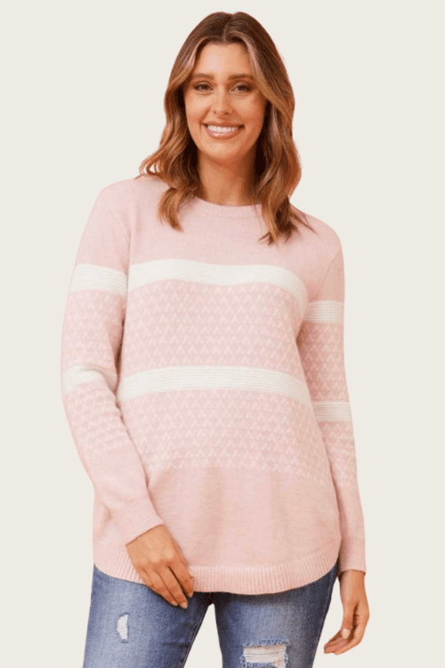 Otis Jacquard Jumper - Pink