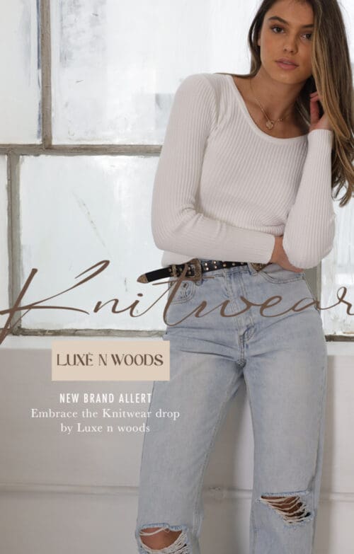 Luxè Ribbed Knit - White