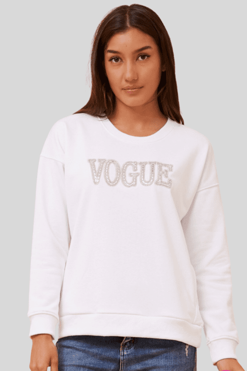 Vogue Luxe Sweater - White