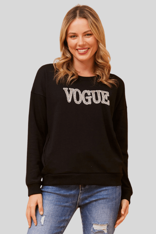 Vogue Luxe Sweater - Black