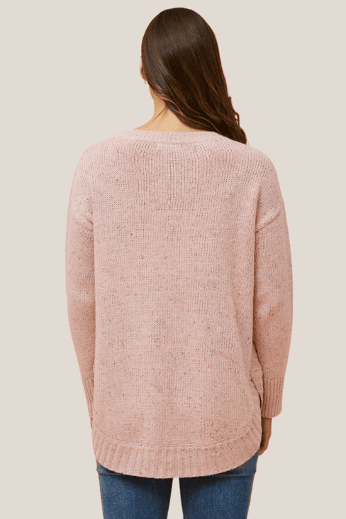 Speckled Knit Jumper - Pink - Image 2