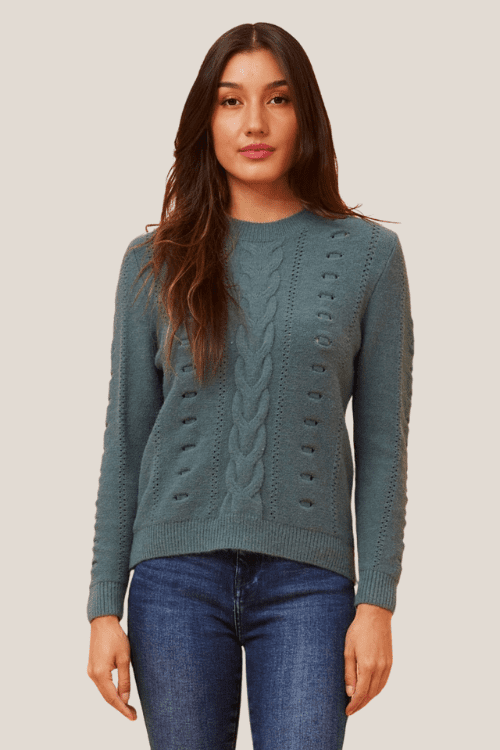 Eleri Cable Knit - Teal