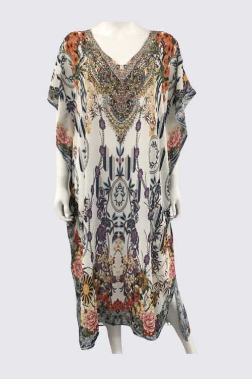 Karla Kaftan Maxi - Purple Bloom